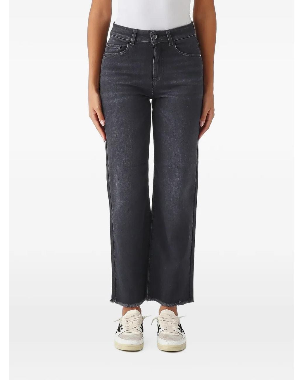 Nenette Blue Spaziob Raw-Cut Straight-Leg Jeans