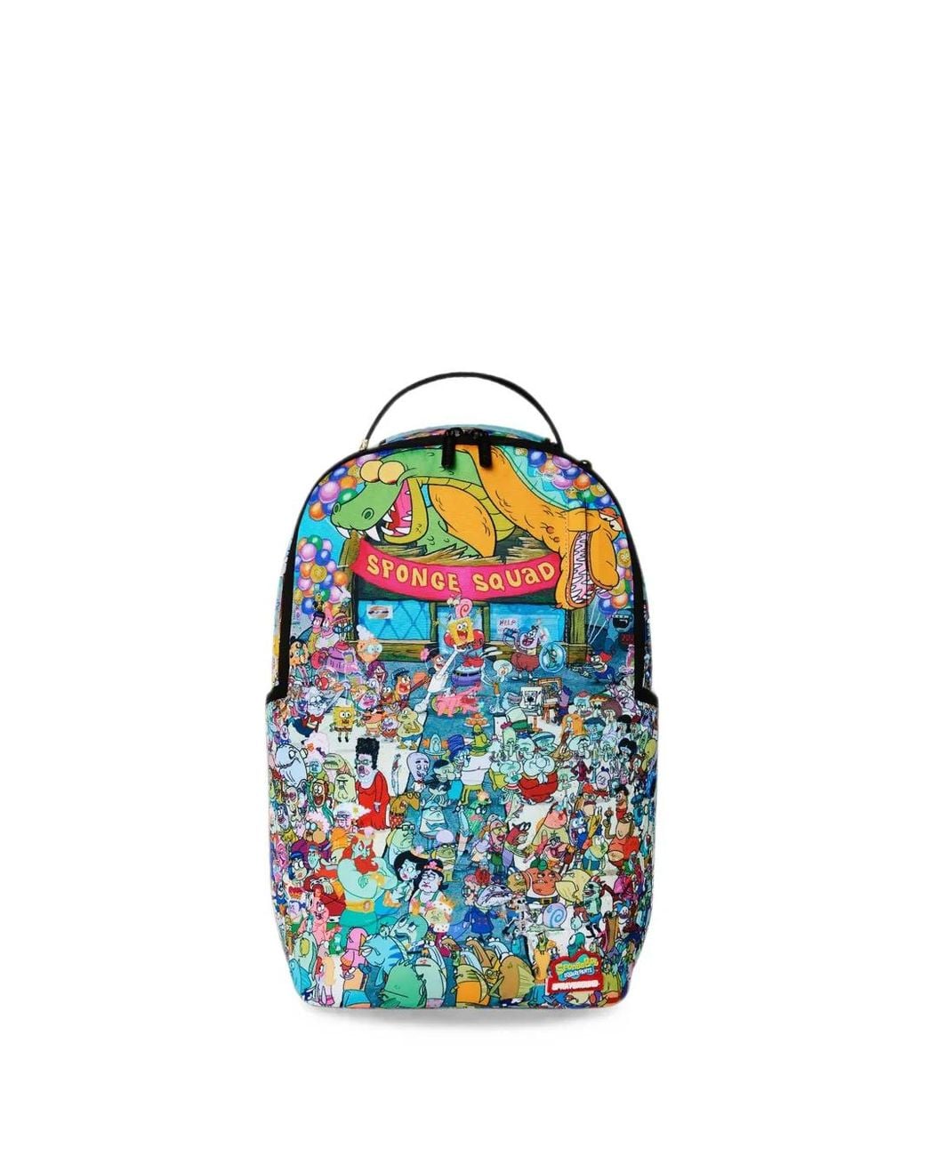 Sprayground Blue X Spongebob Big Ocean Party Backpack for men