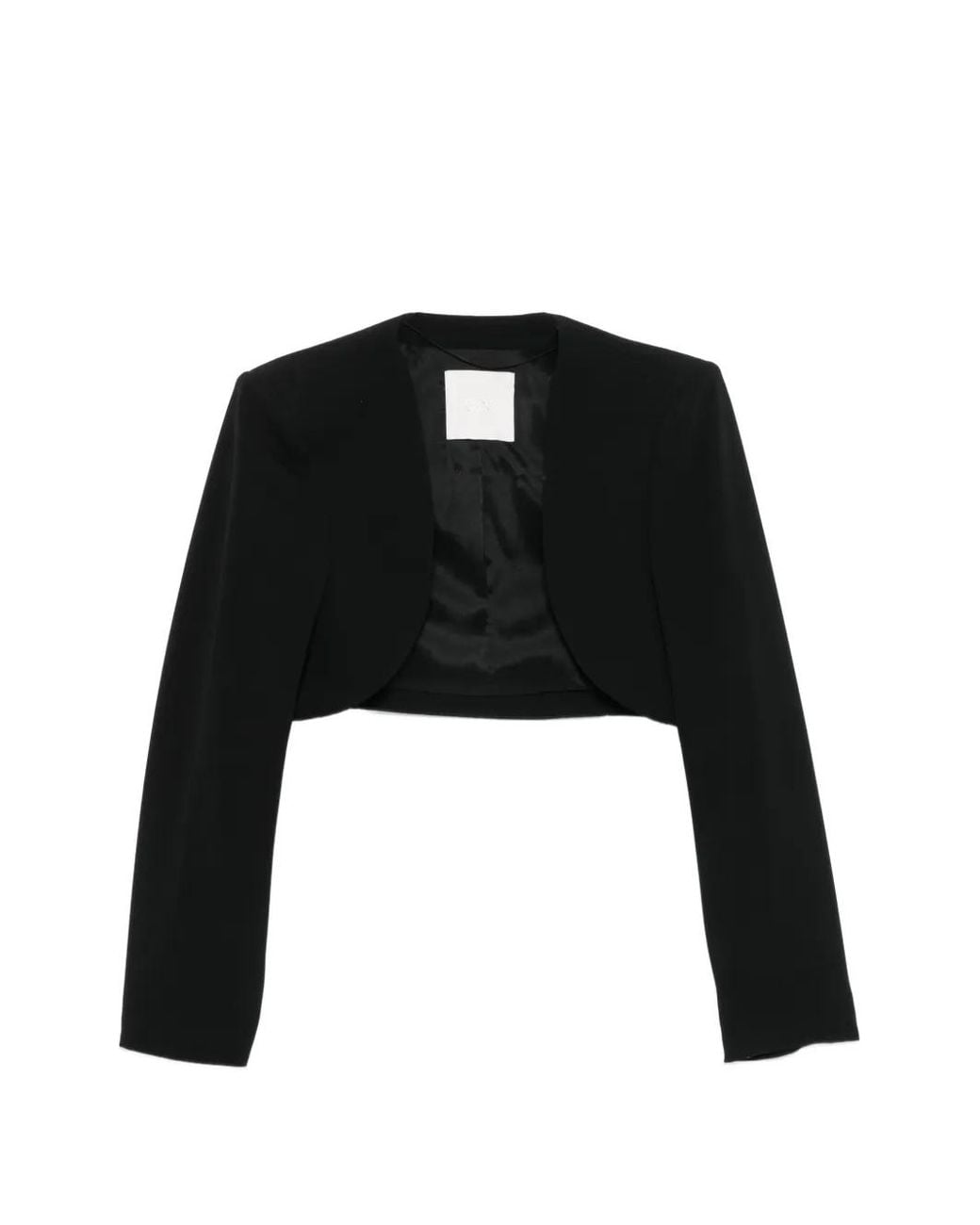 Marina Rinaldi Black Acro Long-Sleeve Cropped Jacket
