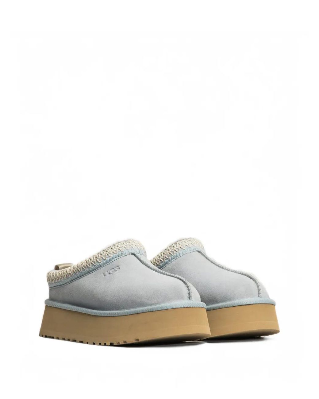 Ugg White Tazz Ii Platform Slippers