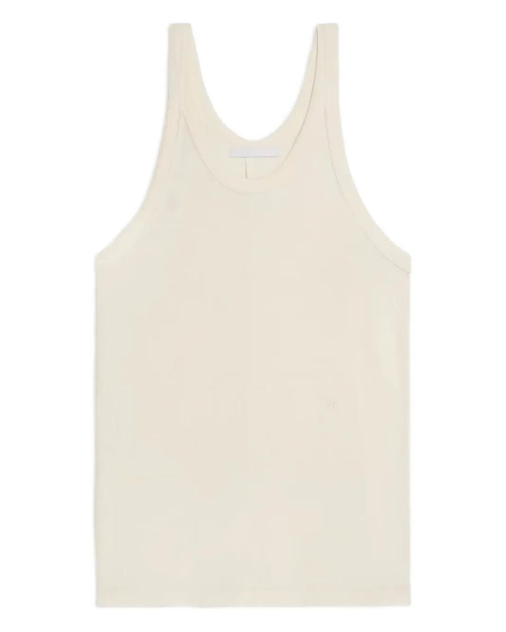 Helmut Lang White Logo Embroidered Top