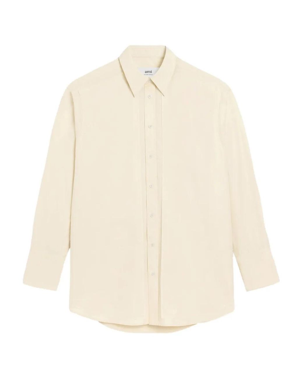 AMI White Raw-Edge Shirt