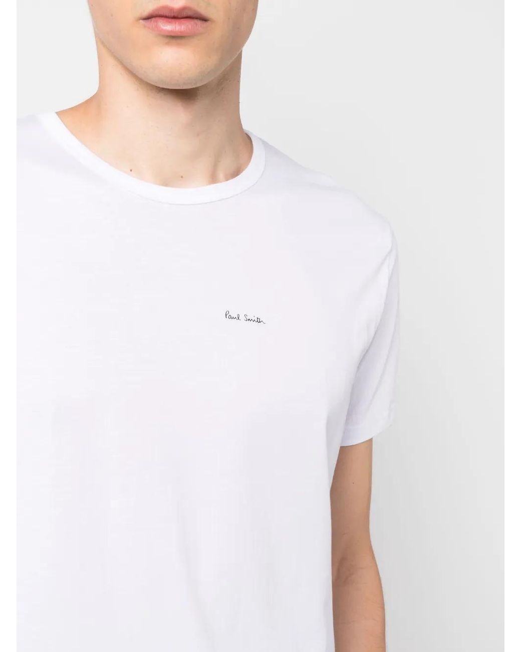 Paul Smith Black Organic Cotton Logo Lounge T-Shirts Pack Of Five for men