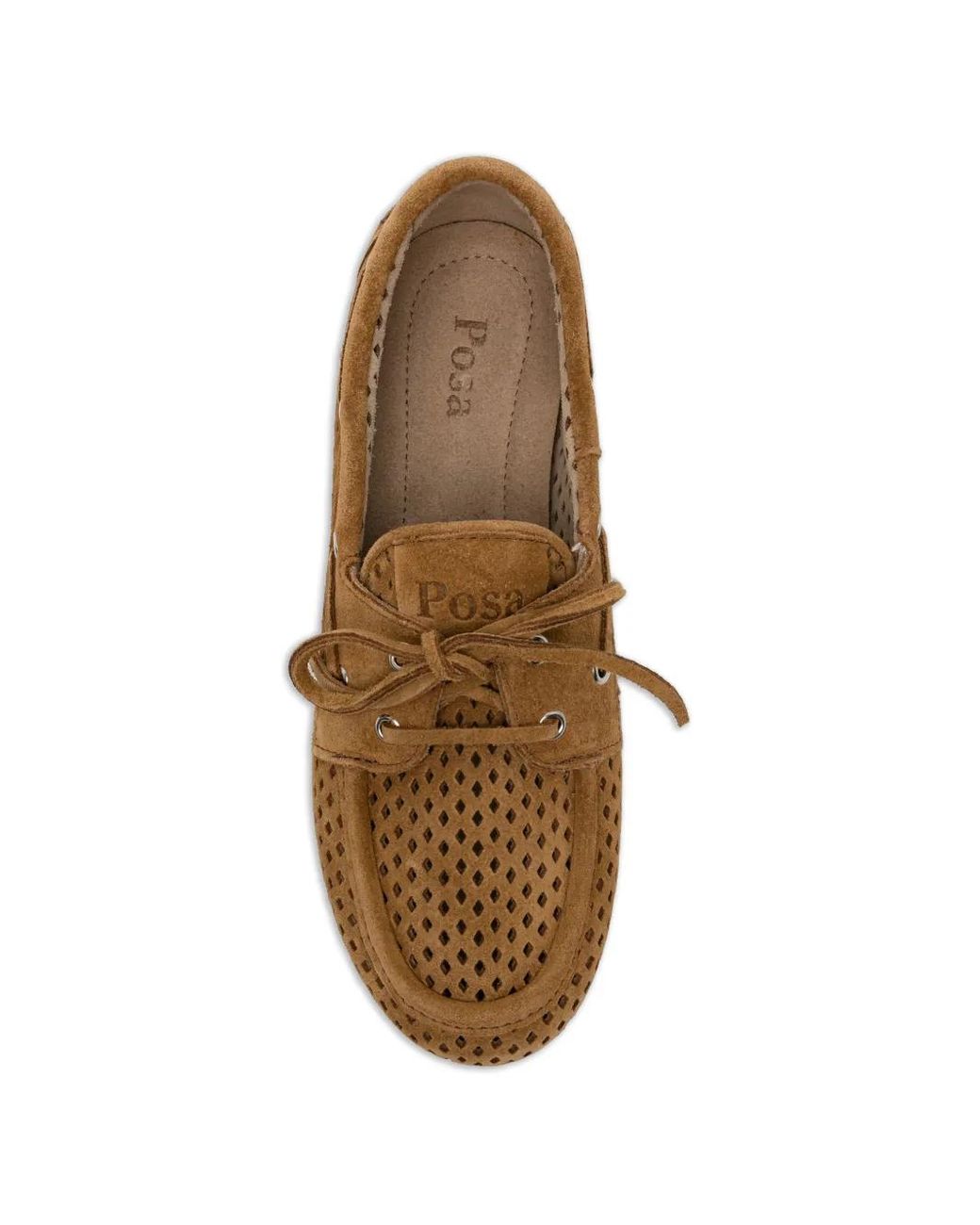 POSA Brown Perforated Loafers