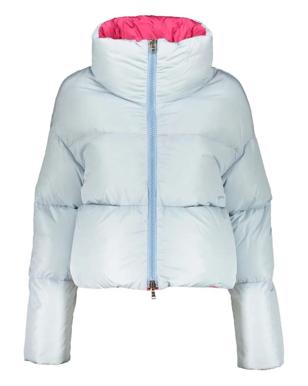 Herno Pink High-Neck Zip Jacket