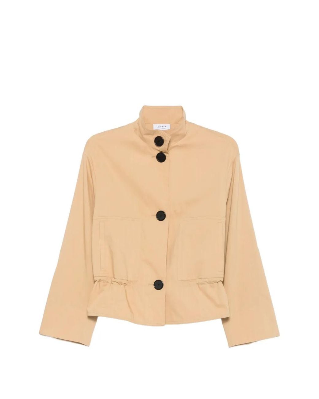 Akris Punto Natural Ruffled Button-Front Jacket