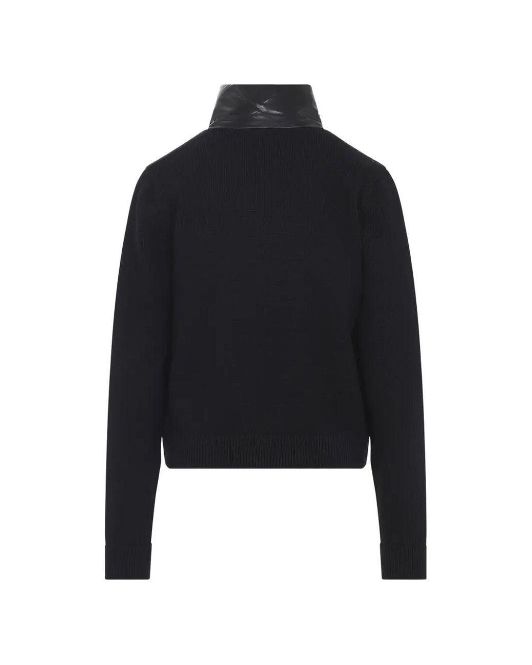 Moncler Black Knitted Down Jacket
