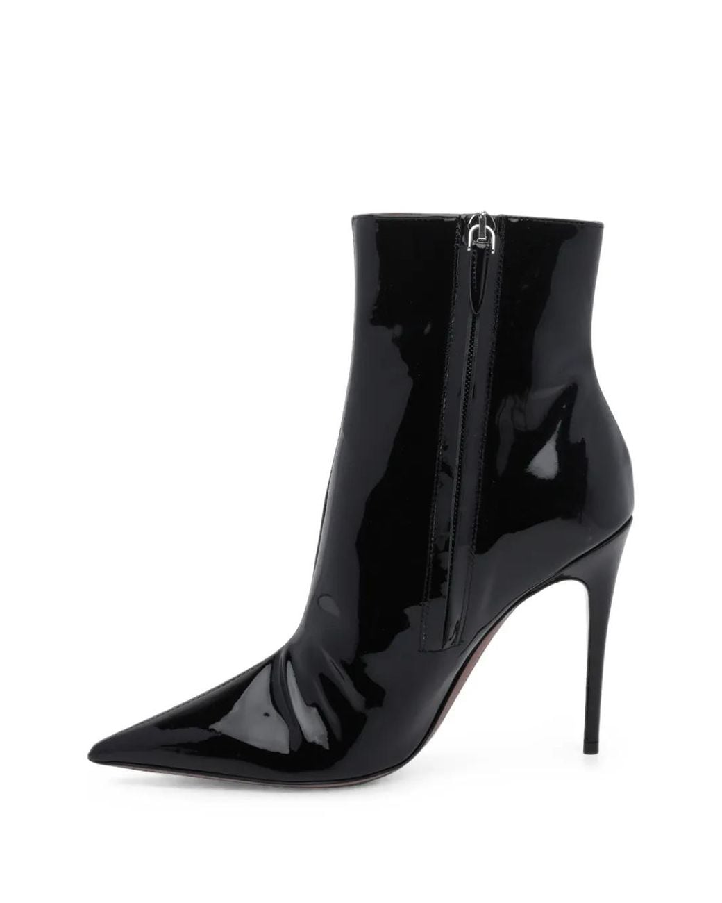 Paris Texas Black Vera Pointed-Toe Ankle Boots