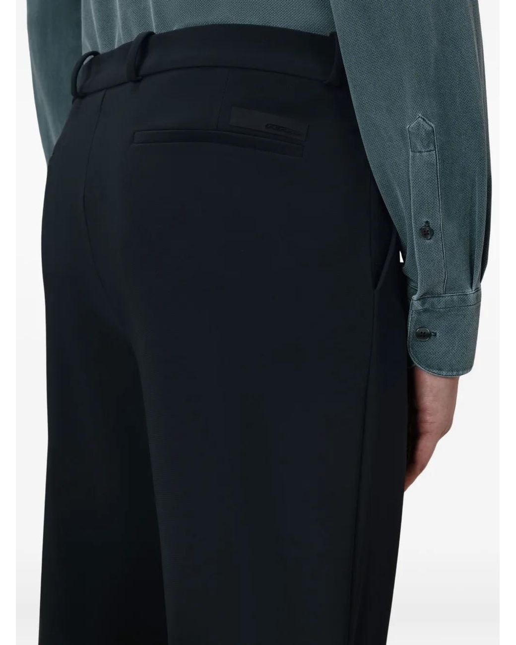 Rrd Black Straight-Leg Tapered Trousers for men