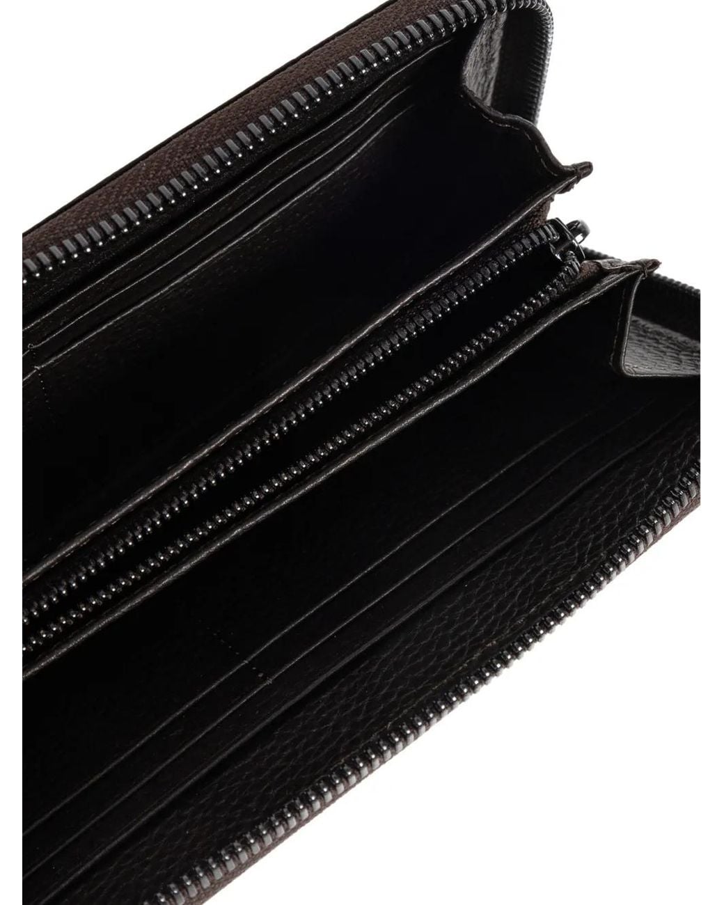 DIESEL Black Logo Zip Wallet for men