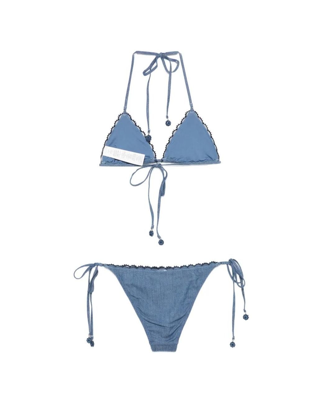 Zimmermann Blue Aster Denim Bikini Set