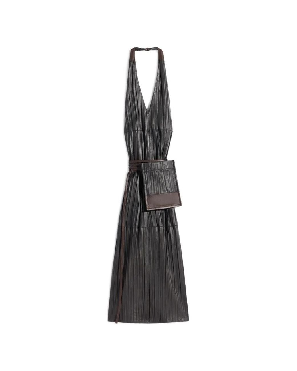 Lemaire White Leather Apron Dress
