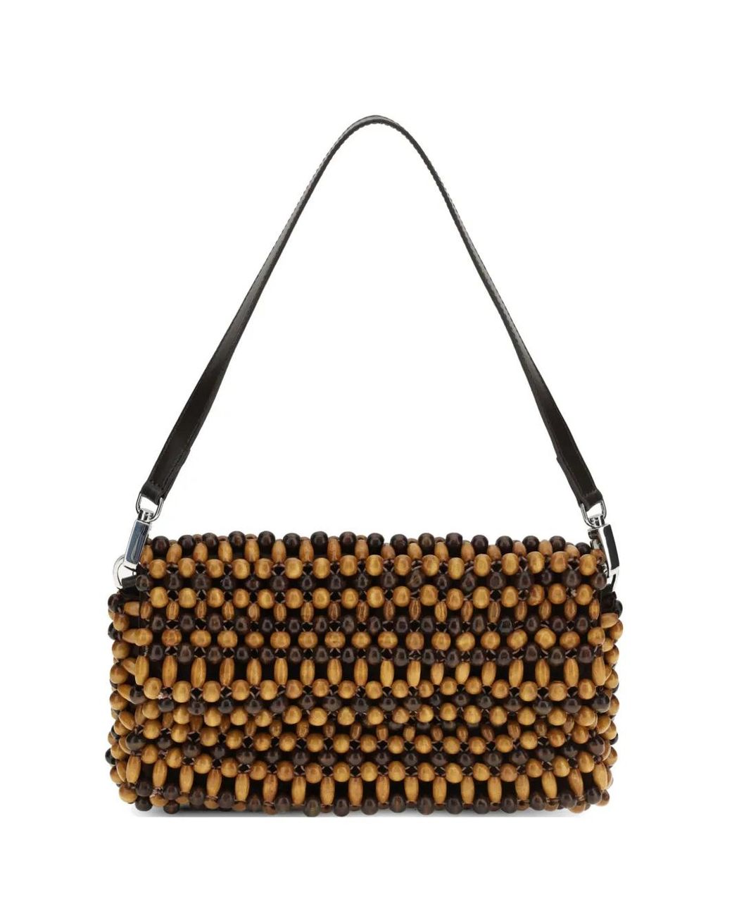 Staud Metallic Timmy Bead-Embellished Shoulder Bag