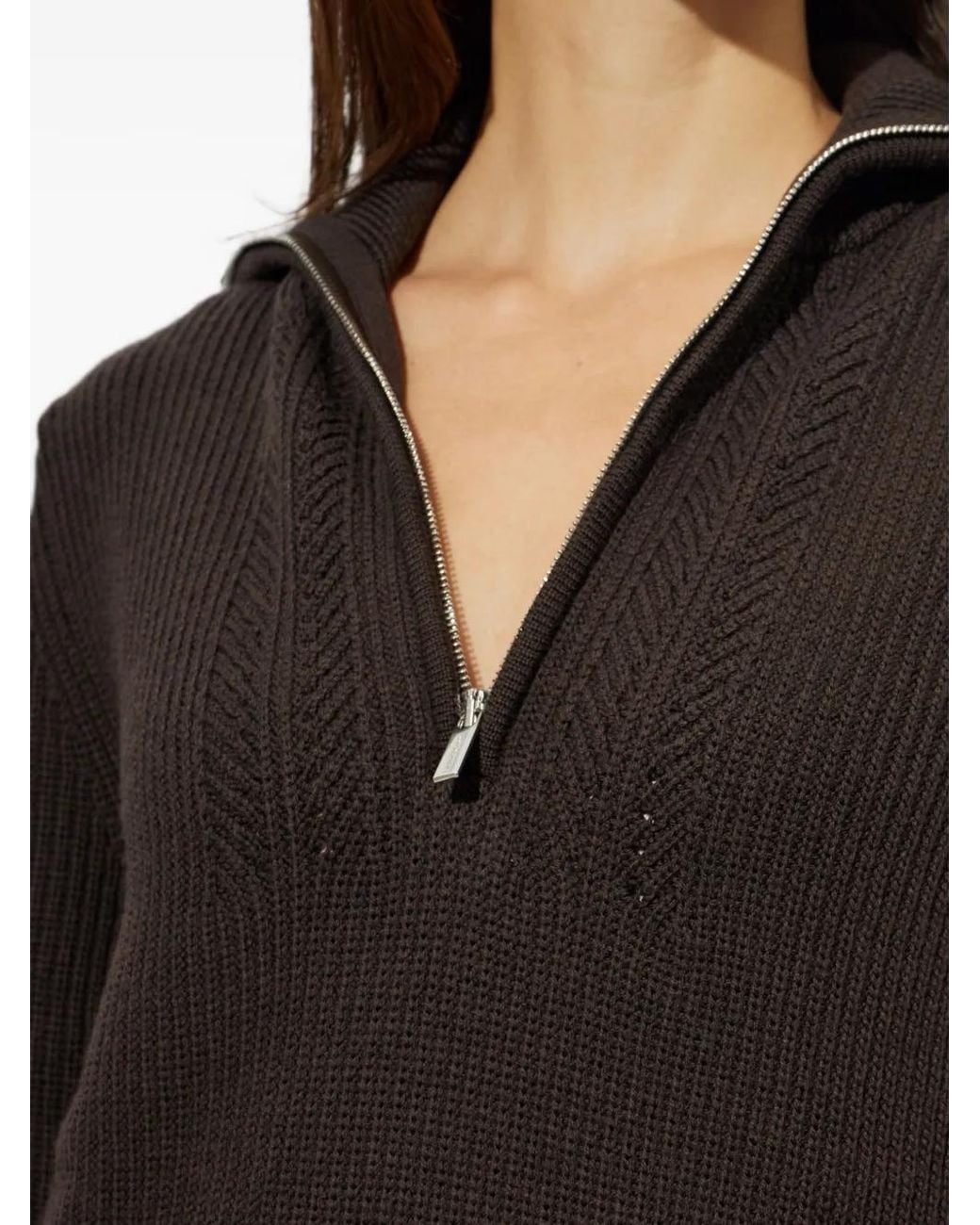 Paul & Shark Black Half-Zip Wool Cardigan