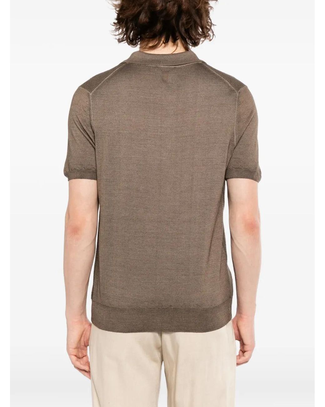 Canali Gray Knitted Top for men