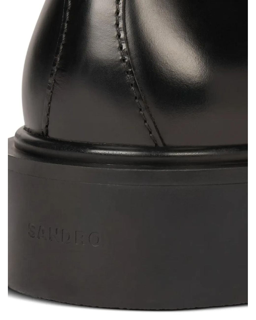Sandro Black Patent Leather Loafers for men