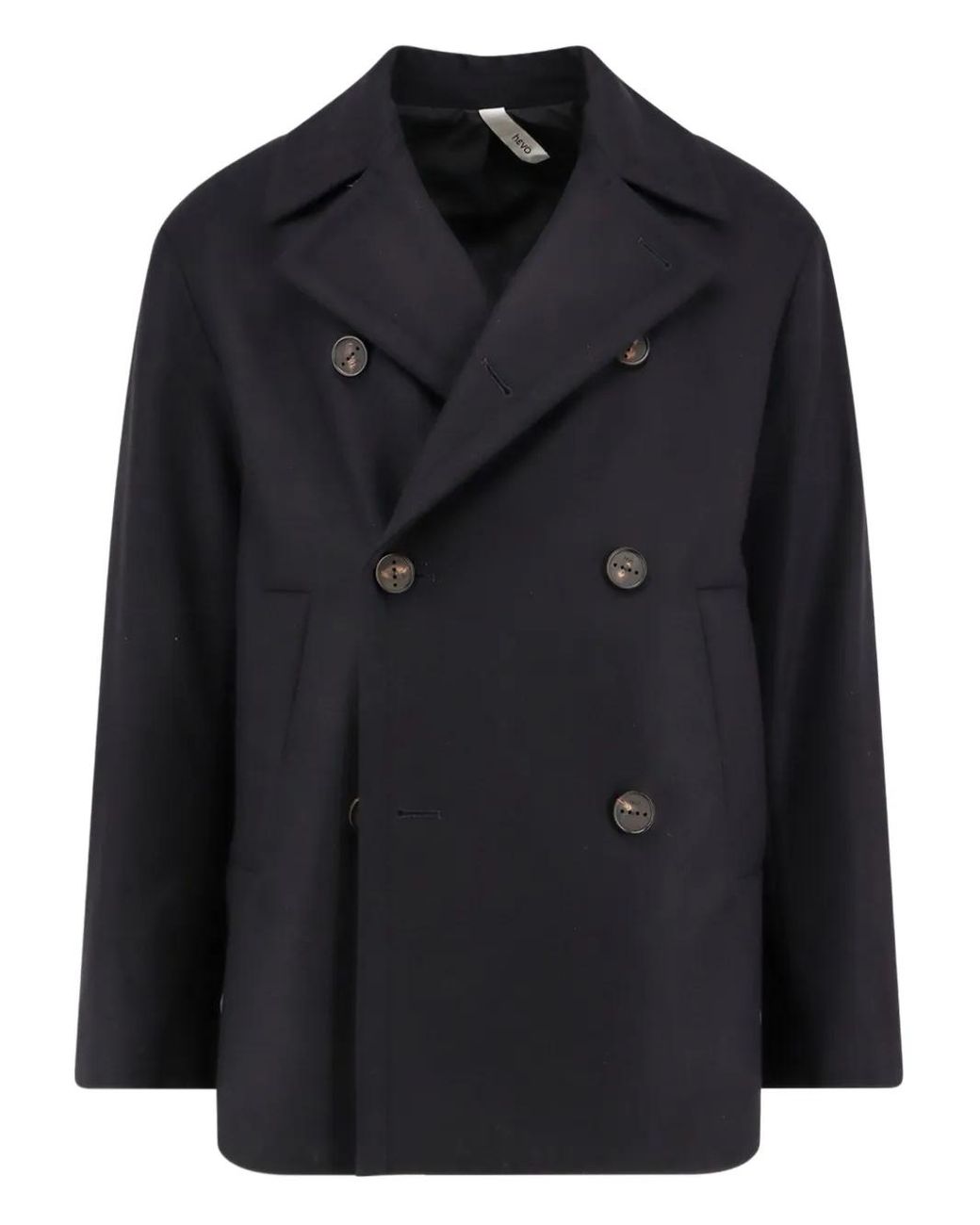 Hevò Black Trani Double-Breasted Jacket for men