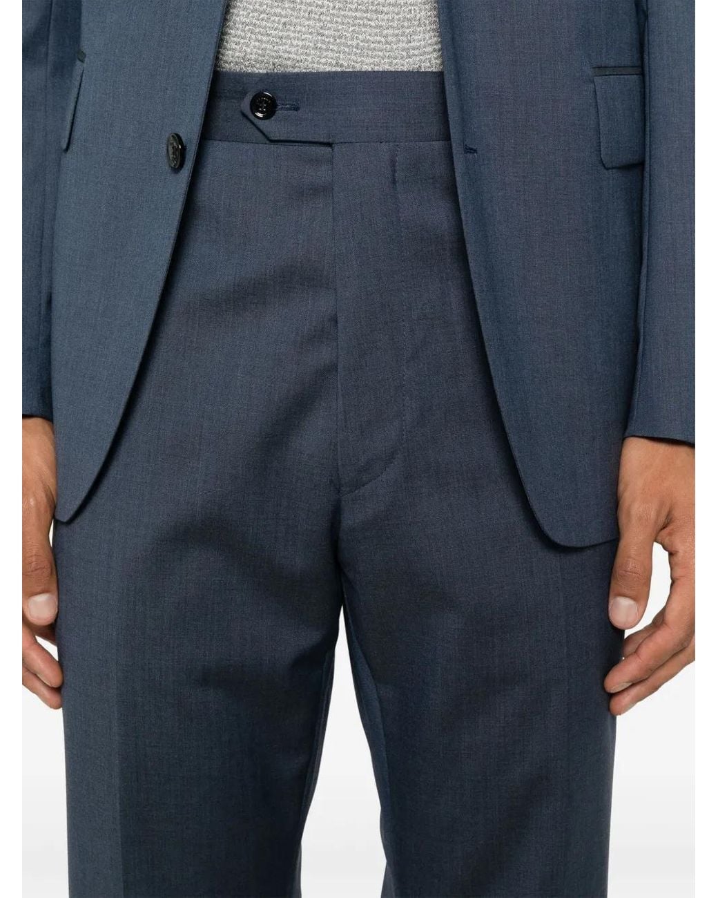 Fursac Blue Single-Breasted Suit for men
