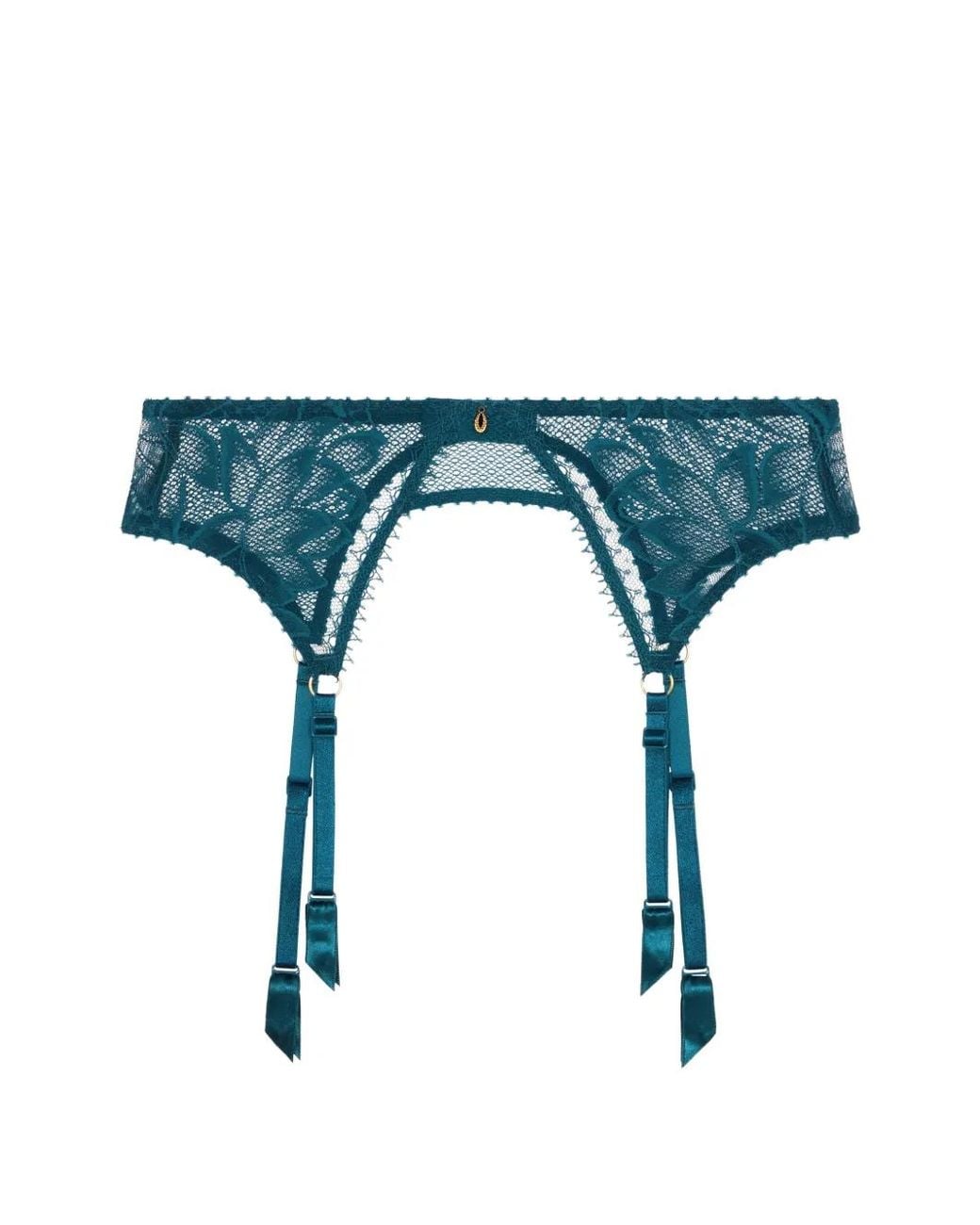Aubade Blue Flawless Love Lace Suspender Belt
