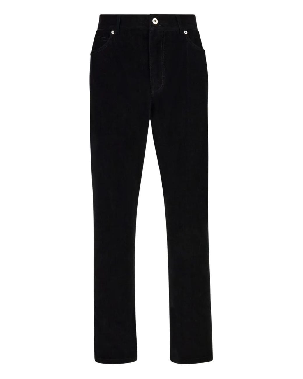 Ferragamo Black Corduroy Trousers for men