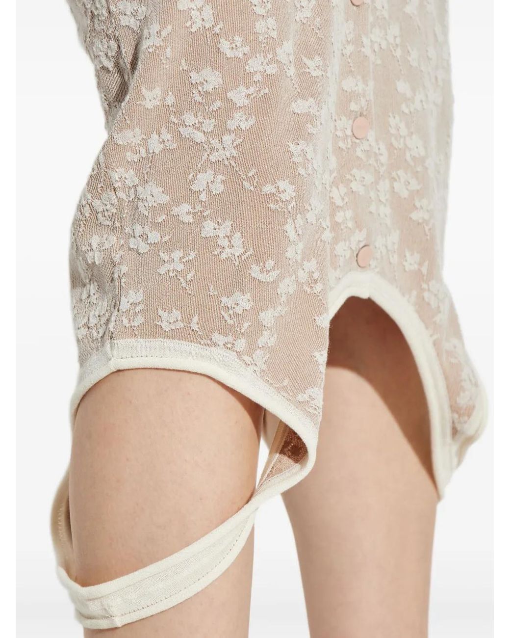 Fendi White Floral-Motif Dress