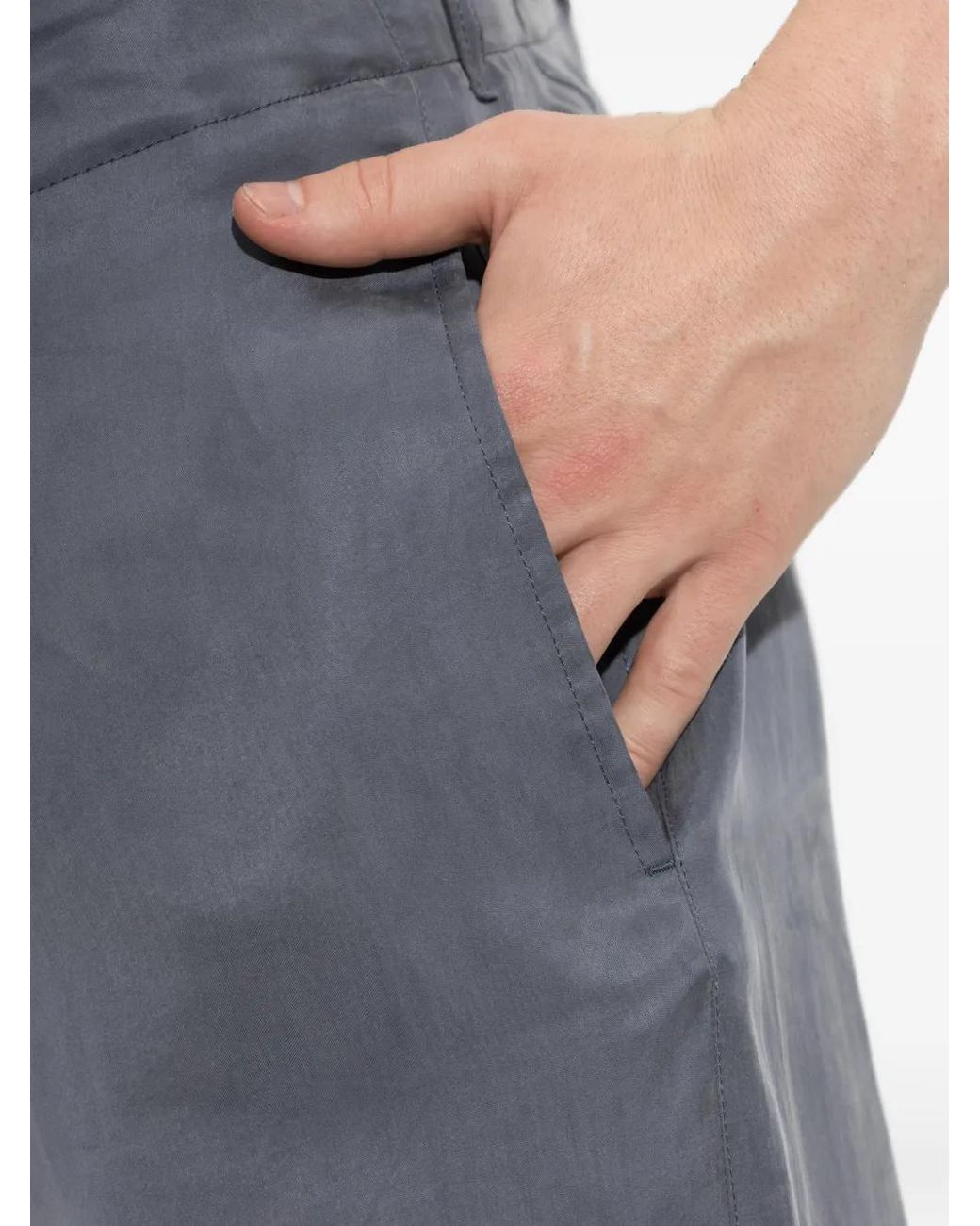 Giorgio Armani Gray Flat-Front Trousers for men