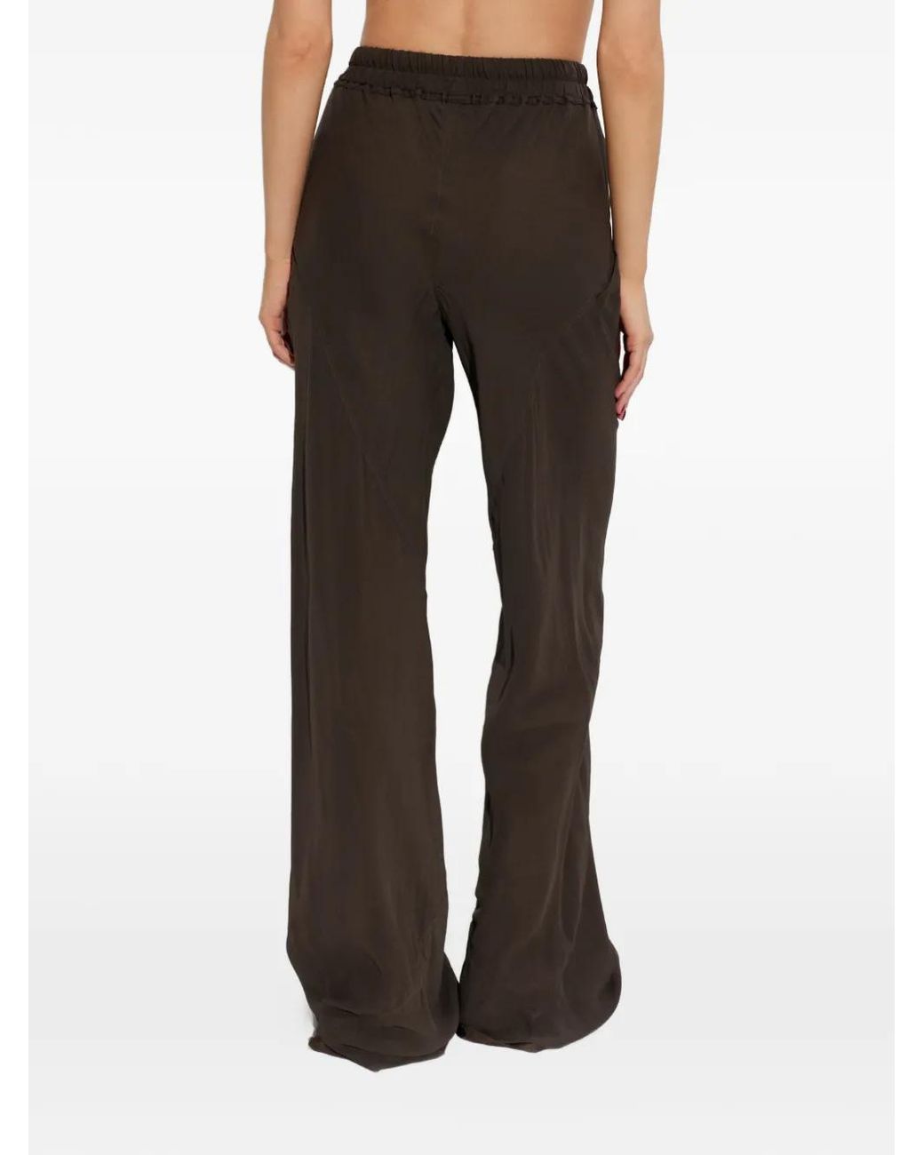 Rick Owens Brown Drawstring Trousers