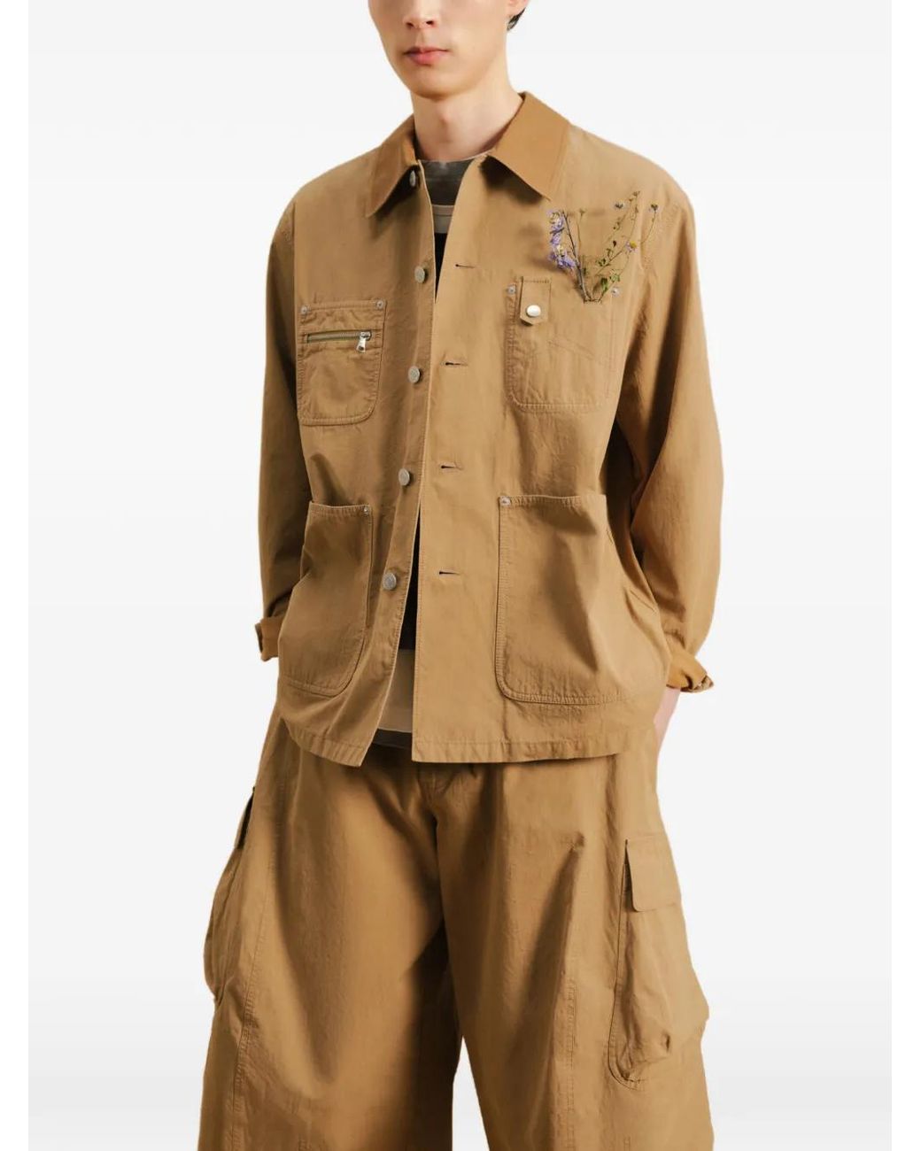 CROQUIS Natural Button-Up Shirt Jacket for men
