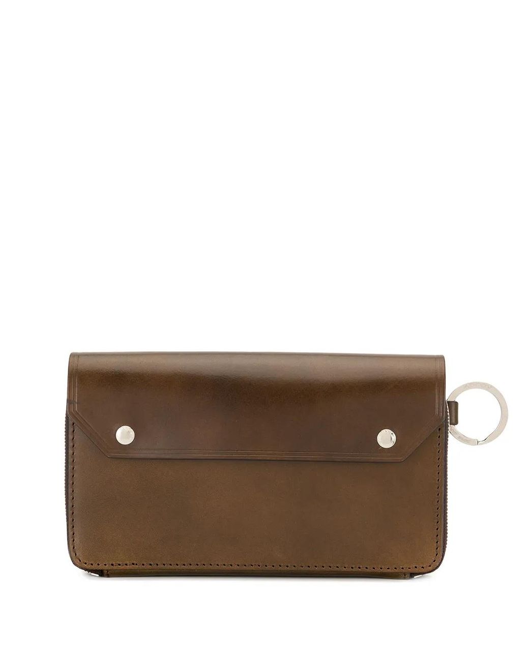 As2ov Brown Long Foldover Wallet for men