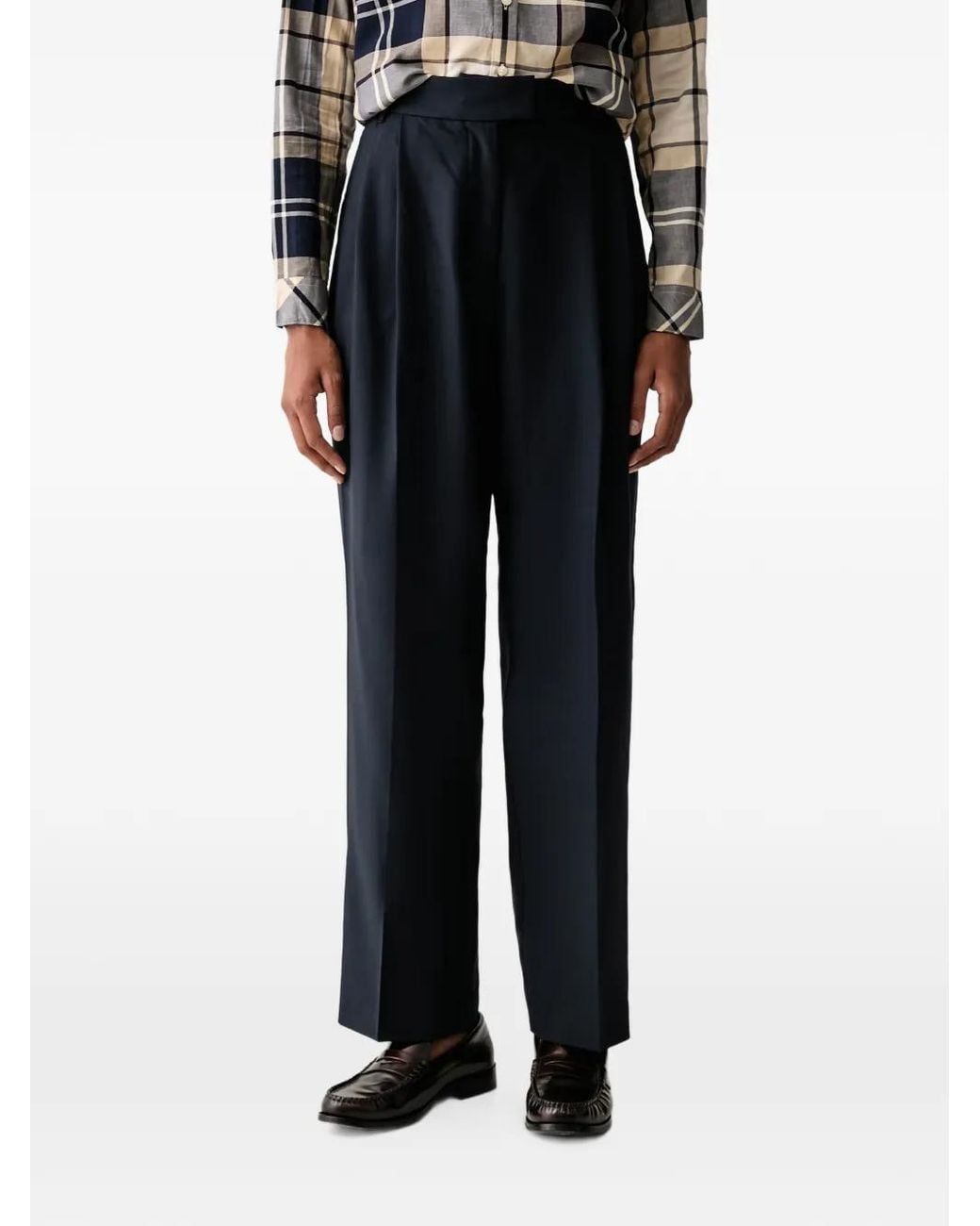 Barbour Black Fawne Straight-Leg Trousers
