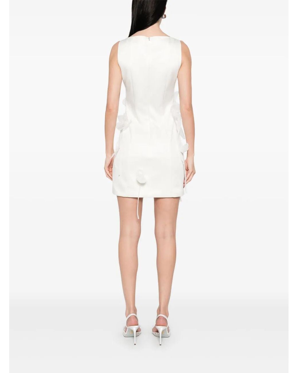 ROTATE BIRGER CHRISTENSEN White Big Flower Mini Dress