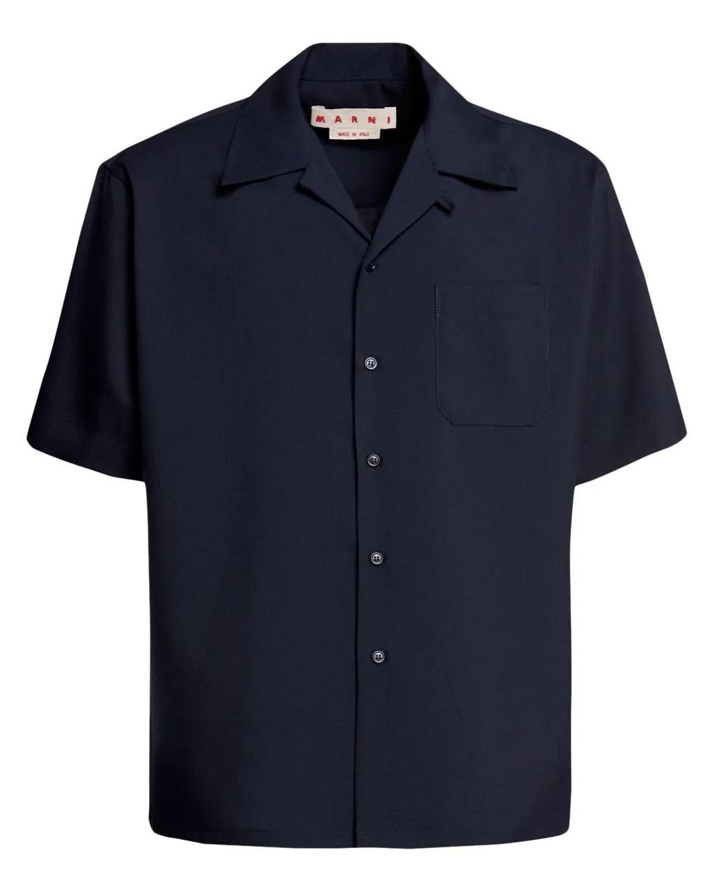 Chemise Bowling En Laine Tropicale Foncé Marni pour homme en coloris Blue