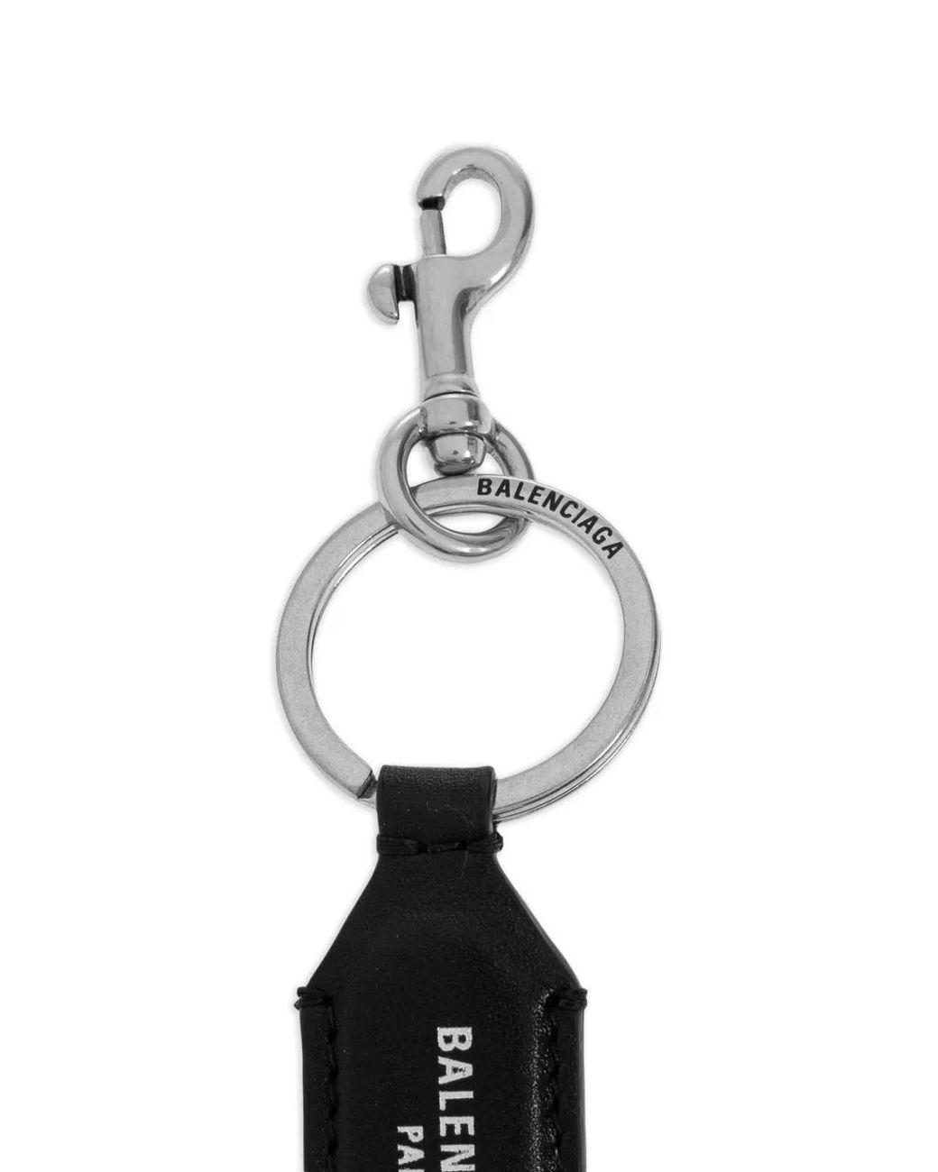 Balenciaga White Bolero Tab Keychain for men
