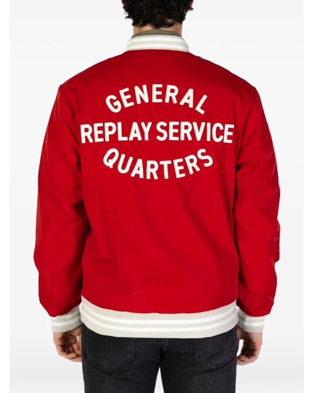 Replay Bomberjacke Mit Logo-Patch in Red für Herren