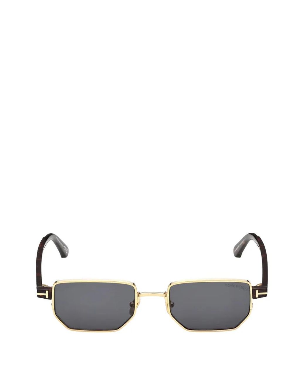 Tom Ford Black Liam Rectangle-Frame Sunglasses