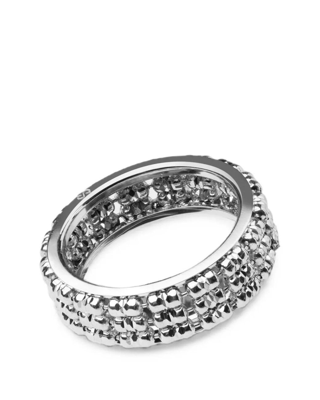 Anillo Infinity Round Con Cuentas Desmo de color Metallic