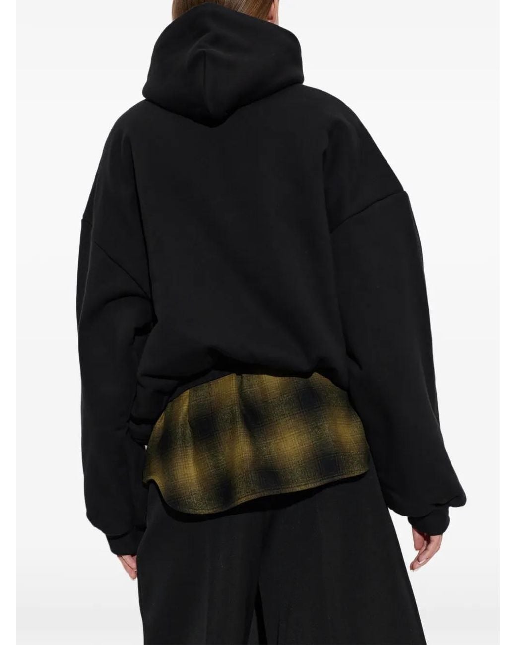 Balenciaga Black Logo-Print Zip-Up Hoodie