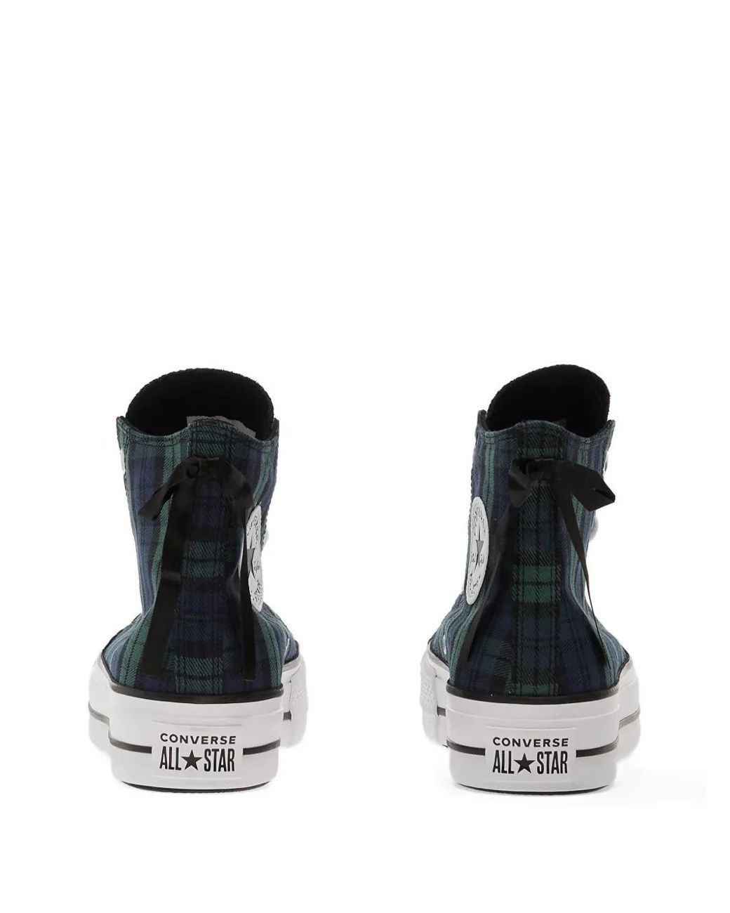 Converse Chuck Taylor All Star Lift Plaid-Pattern Sneakers in Black | Lyst