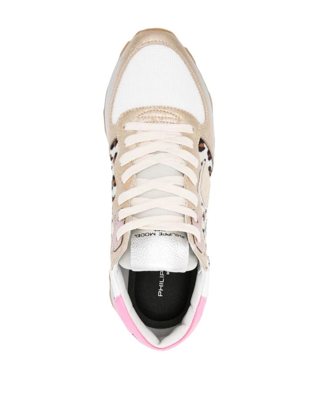 Philippe Model White Tropez Haute Leopard-Print Sneakers
