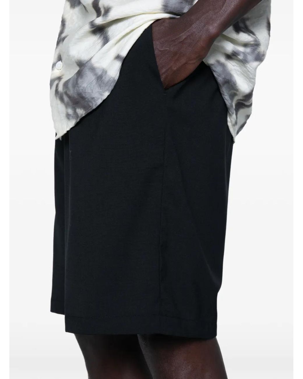 Myths Black Tailored Shorts for men