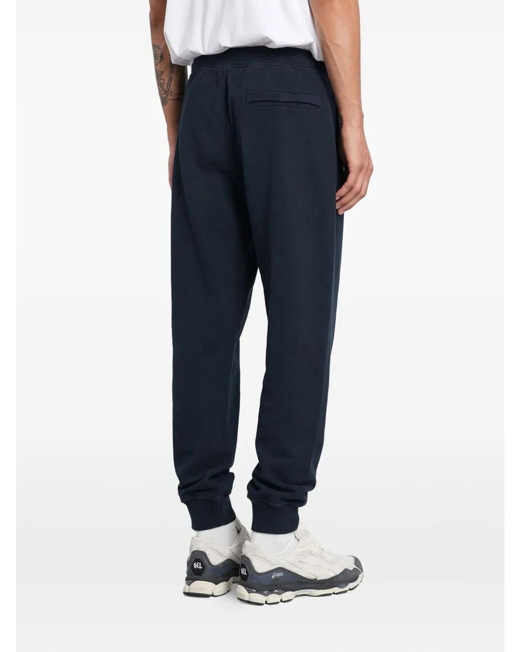 Stone Island Blue Elasticated-Waistband Track Pants for men
