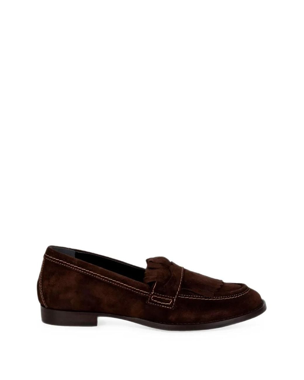 Napoleoni Brown Mocassins Bicea En Daim À Franges