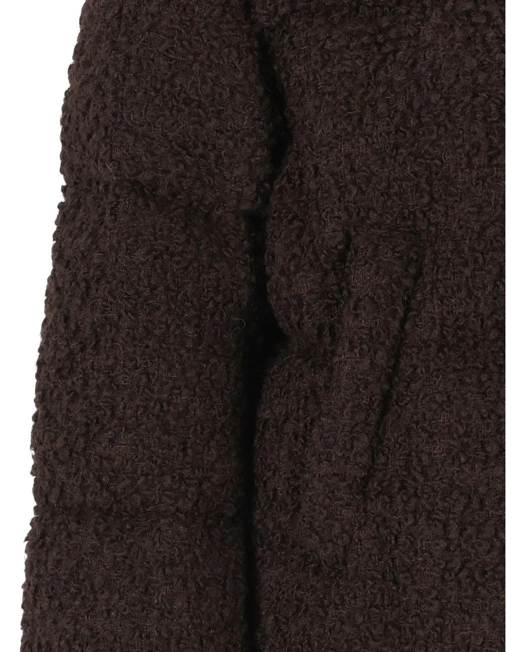 Moncler Black Cristallin Hooded Wool Blend Short Down Jacket