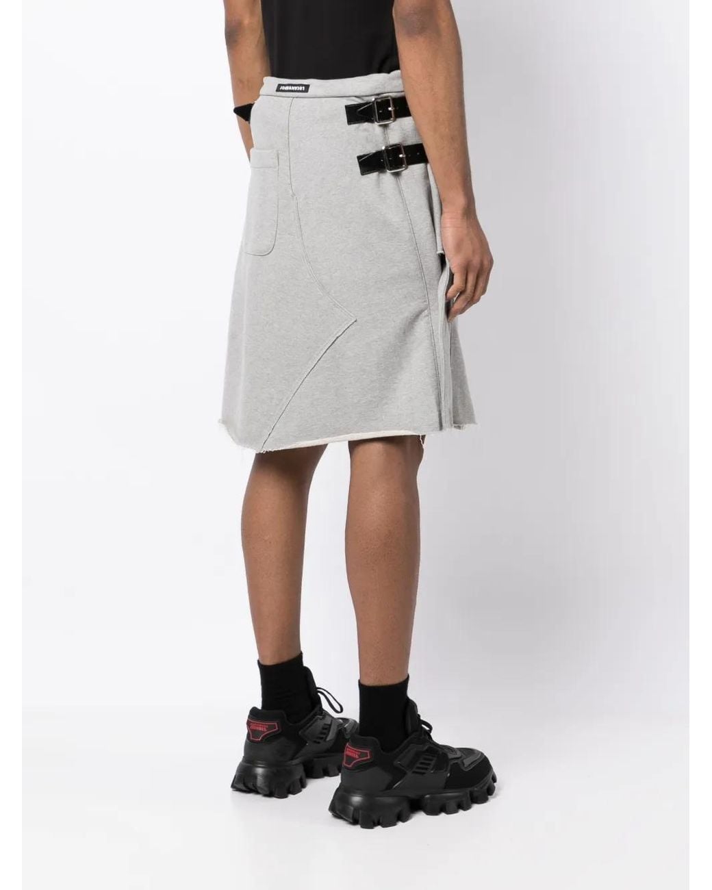 JORDANLUCA Gray Logo-Patch Cotton Track Shorts for men
