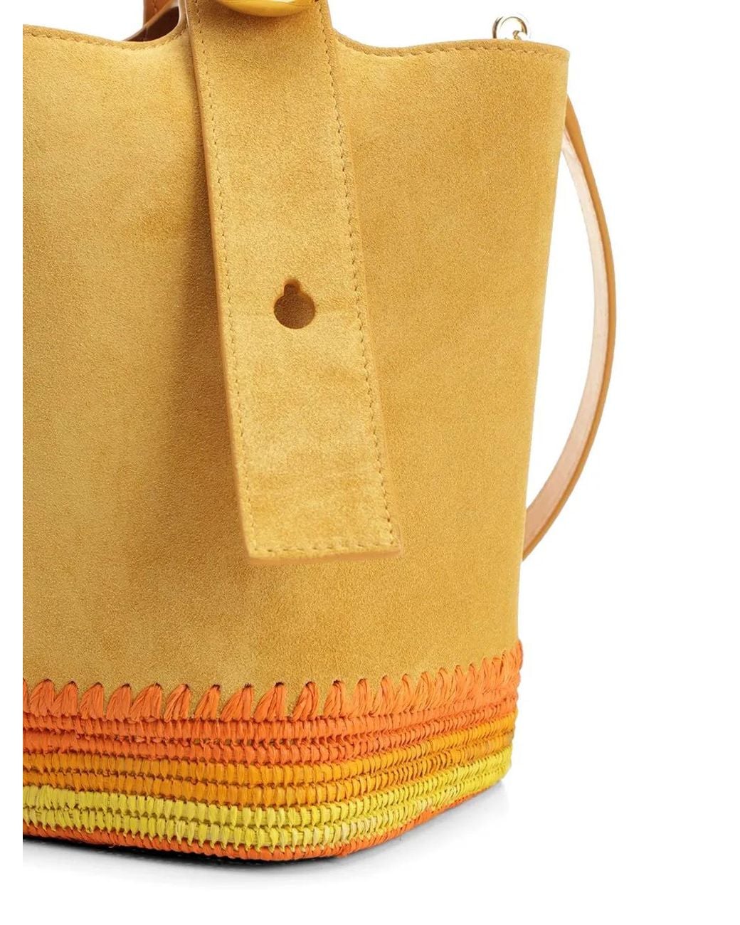 Loewe Metallic Mini Pebble Suede Bucket Bag