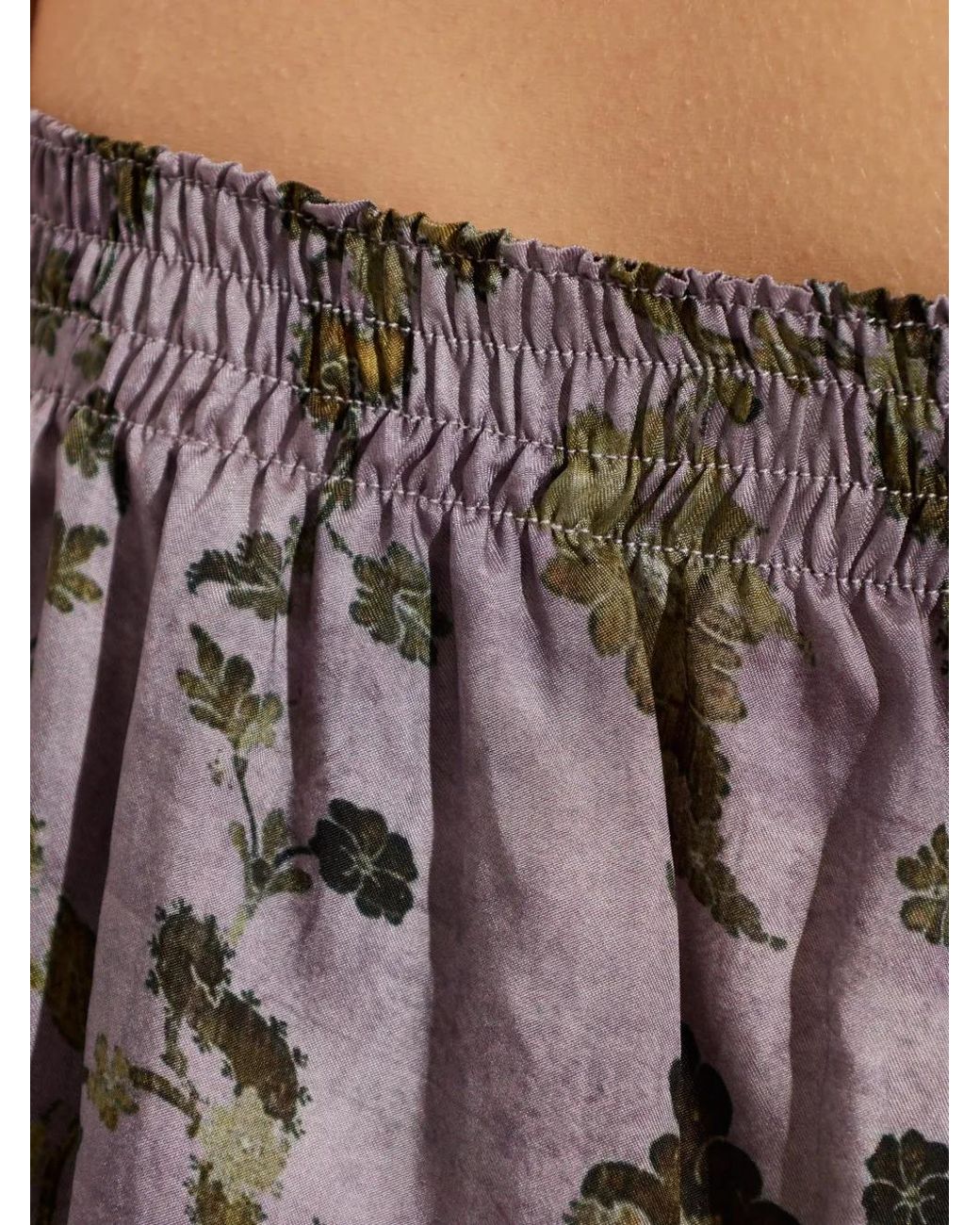 R13 Gray Floral-Print Shorts