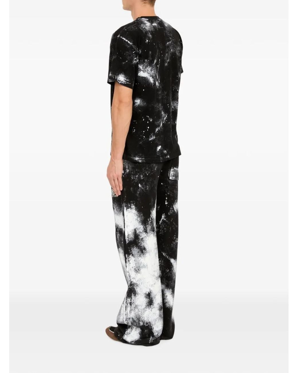 MM6 by Maison Margiela Black Paint Jersey T-Shirt