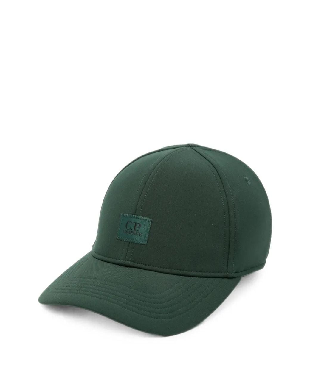C P Company Green Logo-Patch Baseball Cap for men
