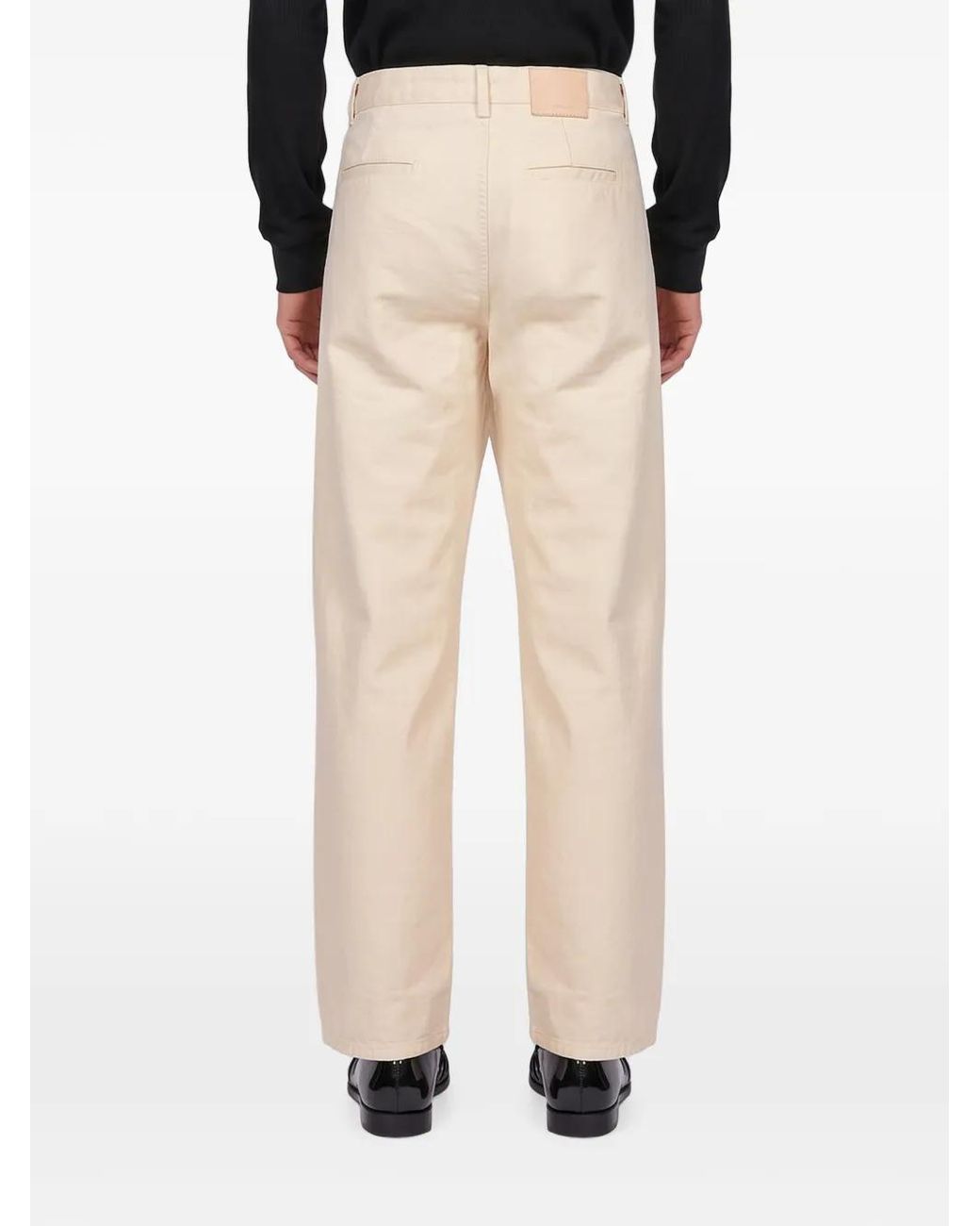 Another Aspect Natural Pleated Straight-Leg Jeans for men