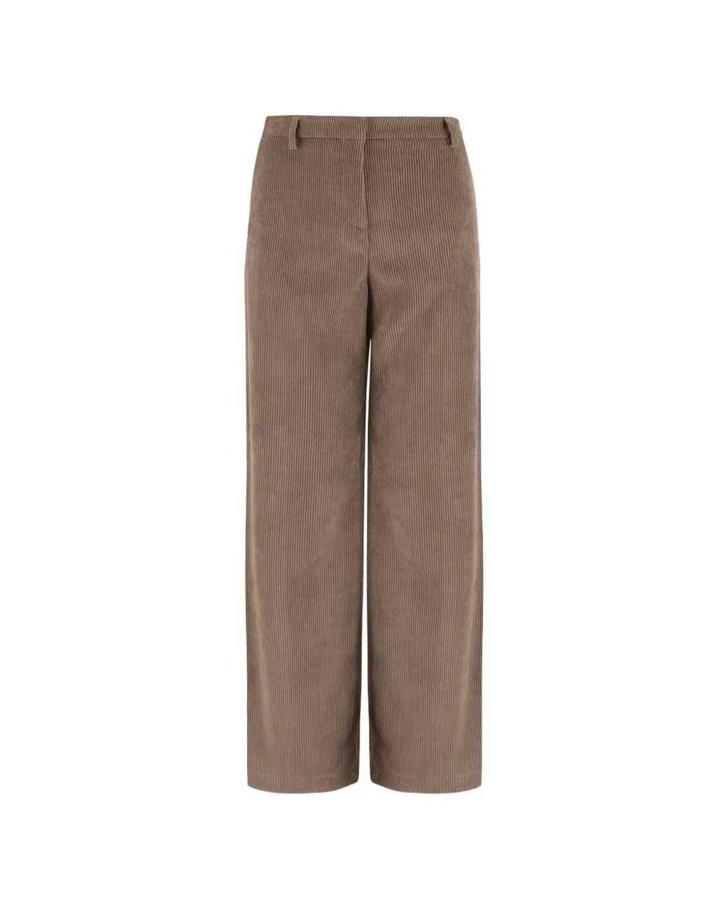 F.it Brown Corduroy Wide-Leg Trousers